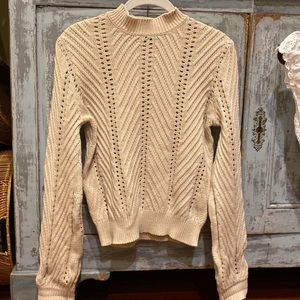 knit cream sweater